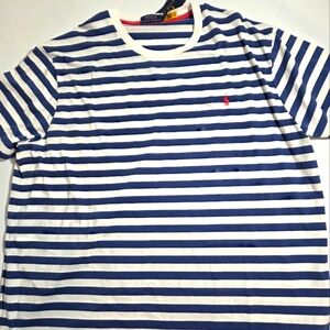 Polo by Ralph Lauren Navy and White Striped Tee